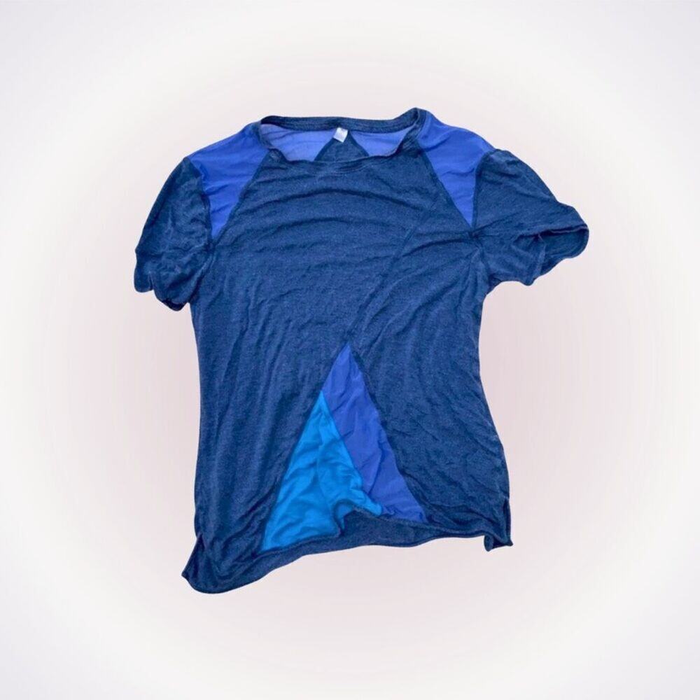 Joy Lab Blue Abstract Athleisure T-Shirt | Sz S